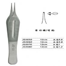 金鐘整形鑷  JD3050 12cm 有鉤 頭寬 0.6