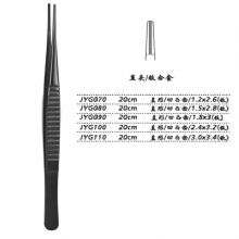 金鐘組織鑷直形 凹凸齒 20cm JYG100   2.4×3.2（鈦）