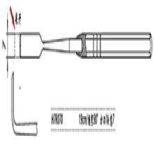 金鐘鼻中隔剝離器角彎 H7R070 19cm 角彎90° 方刃 頭寬7H7版鼻中隔剝離器