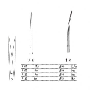 金鐘手術(shù)剪直尖 J21130 16cm 直尖