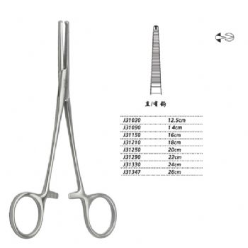 金鐘止血鉗直有鉤 J31150 16cm 直有鉤