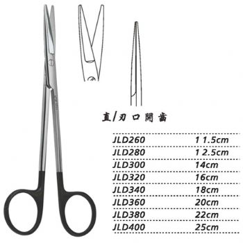 金鐘組織剪直 刃口開齒 JLD300 14cm 直 刃口開齒（綜合）