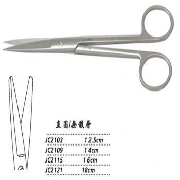 金鐘手術剪直圓 JC2115 16cm 直圓 WD