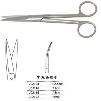 金鐘手術(shù)剪彎尖 JC2122 18cm 彎尖 WD