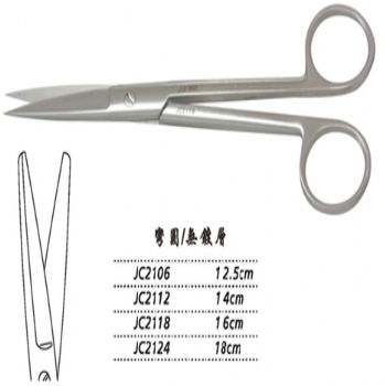 金鐘手術(shù)剪彎圓 JC2112 14cm 彎圓 WD