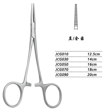 金鐘止血鉗精細(xì) JCG070 18cm 直全齒 （精細(xì)）