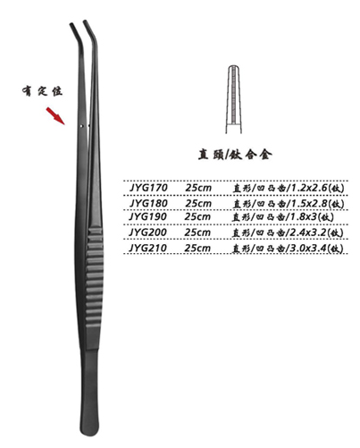 金鐘組織鑷直形 凹凸齒 25c JYG190 m  1.8×3（鈦）