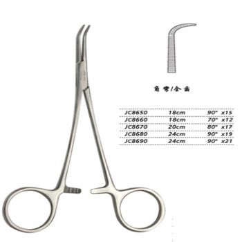 金鐘分離結扎鉗18cm JC8650 18cm 90°×15全齒