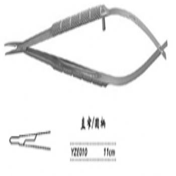 金鐘顯微眼用持針鉗圓柄 YZE010 11cm 直窄 圓柄