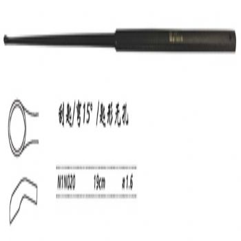 金鐘刮匙彎15° N1N020 19cm 彎 15° 匙形無孔 刃1.6（鈦）