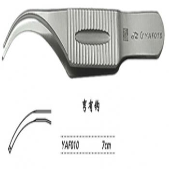 金鐘虹膜鑷7cm YAF010 7cm 彎有鉤