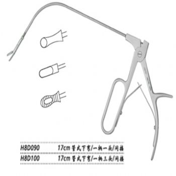 金鐘喉用鉗管式 H8D100 17cm 管式 下彎 一柄三頭（間接）