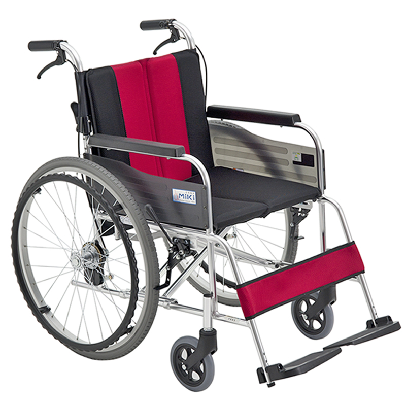 MIKI三貴手動輪椅車MUT-43JD 紅黑色 W717