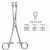 金鐘海綿鉗直有齒 JC3401 22cm 直有齒 頭寬12 WD